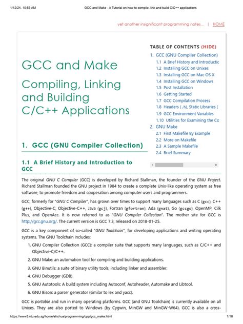 GCC and Make .